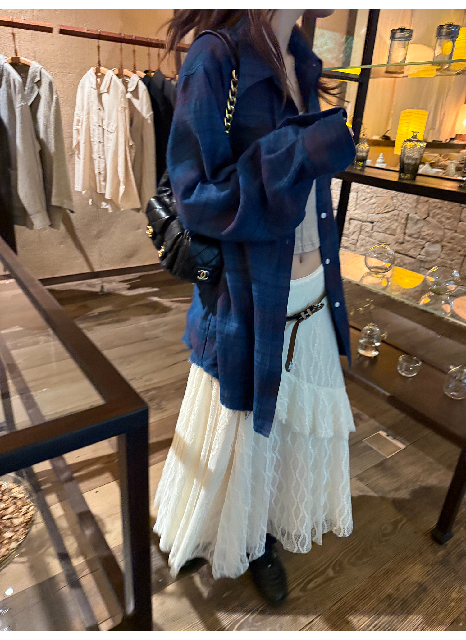 LelyMooch 3段レーススカート フェミニン  LEM220