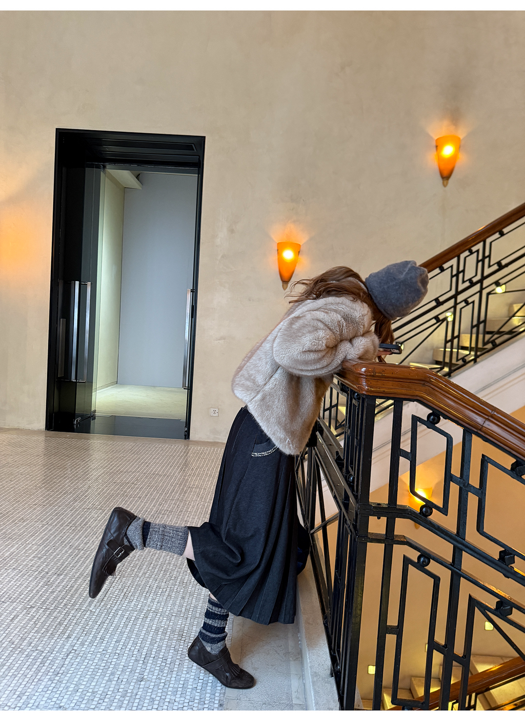 LelyMooch 黒プリーツスカート・ゴムウエスト  LEM277