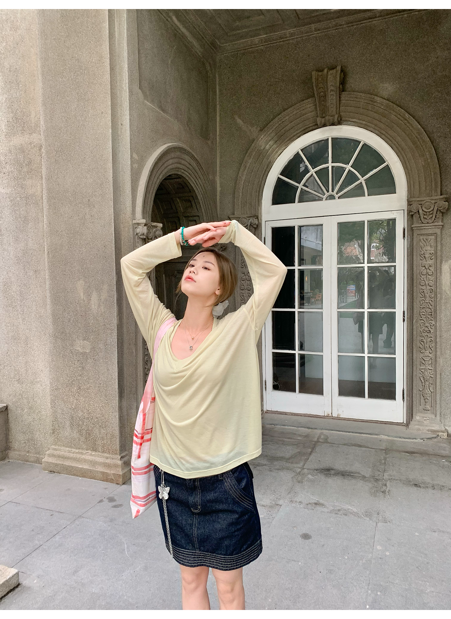 LelyMooch 　デニムスカート‌  インディゴ　LEM129