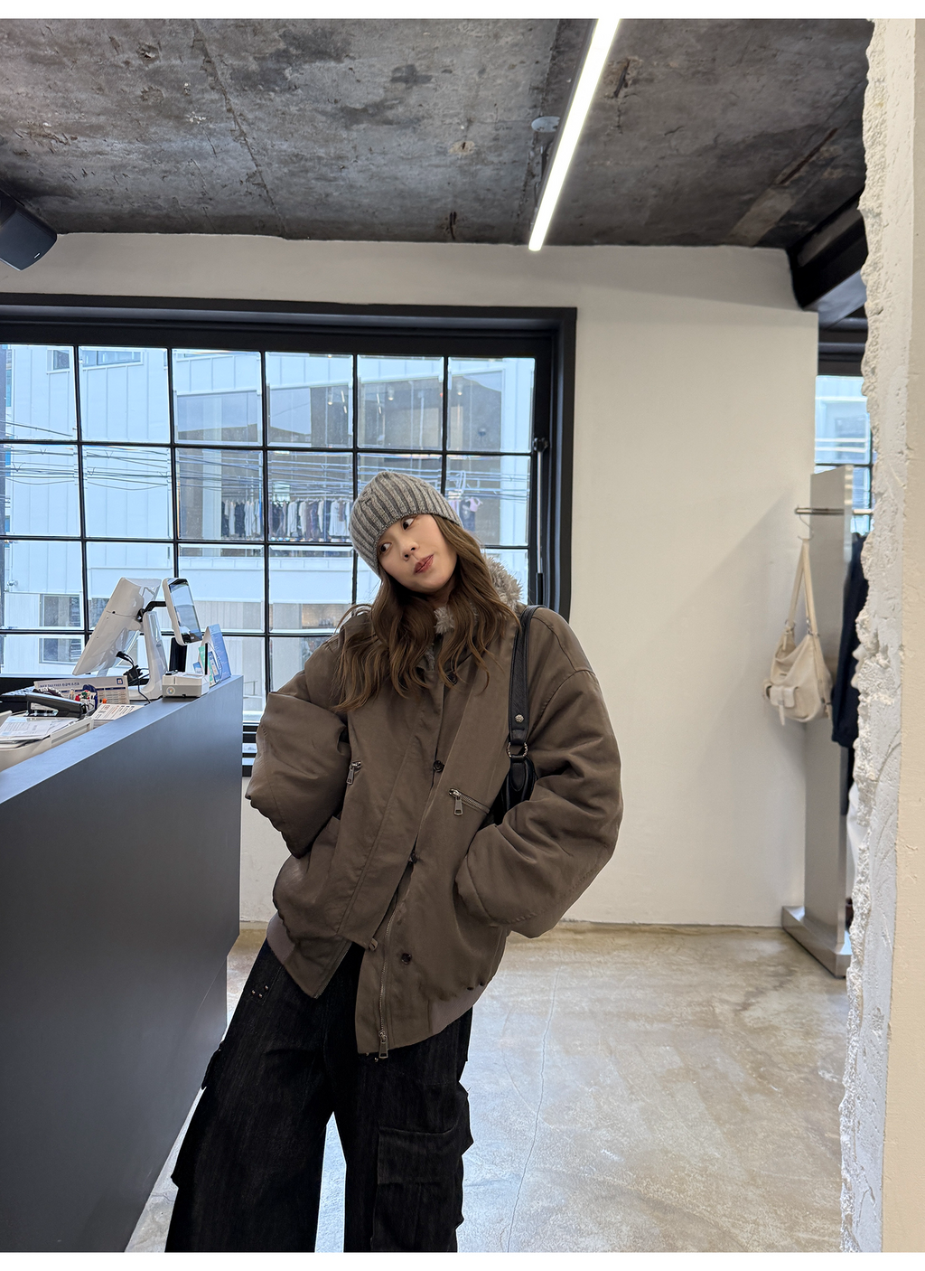 LelyMooch エコファーライナー付きモッズコート　LEM259