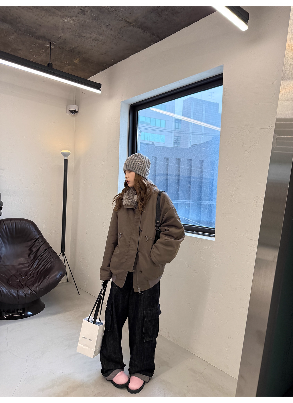 LelyMooch セルビッジ黒デニムパンツ　LEM257