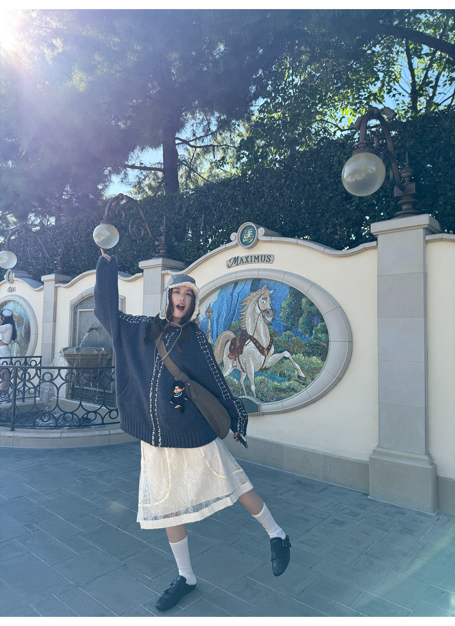 LelyMooch ケーブル編み×バイカラーフーディ  LEM246