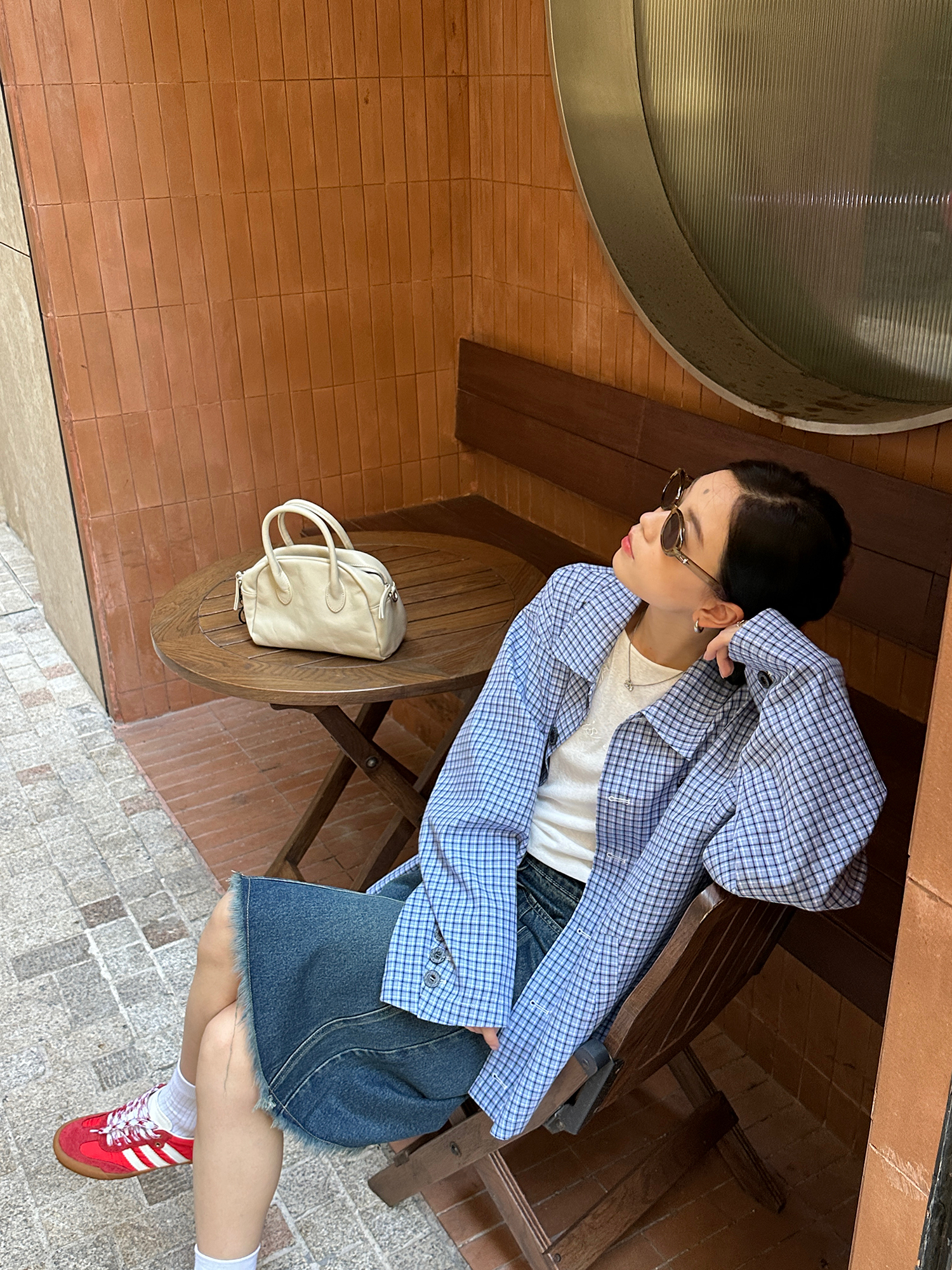 LelyMooch Blue Check Shirt Jacket LEM072