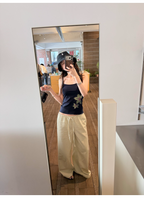 LelyMooch さらっと穿ける リネン混ワイドパンツ  LEM369
