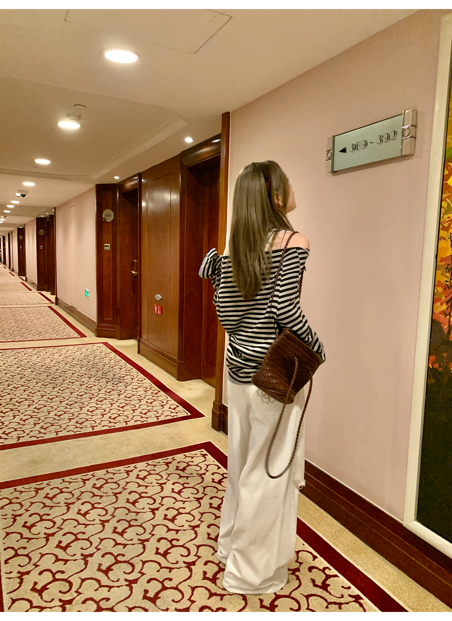 LelyMooch  オフショルダー ストライプ ロンTシャツ  LEM120