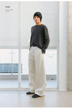 ウォッシュドコットン カーブワイドパンツ  LOM106