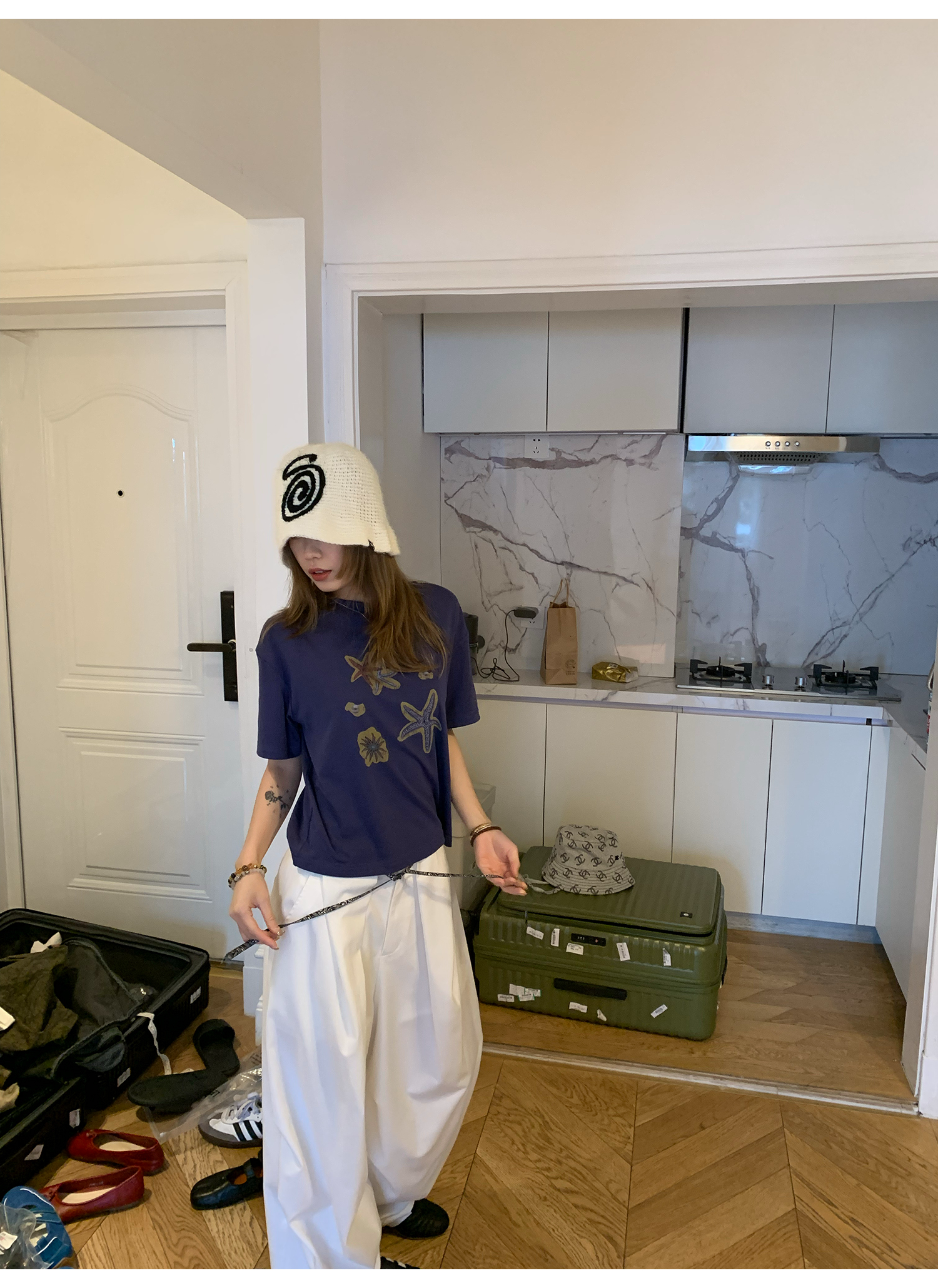 LelyMooch 夏映えカラーで気分アップ｜冷感素材Tシャツ  LEM171