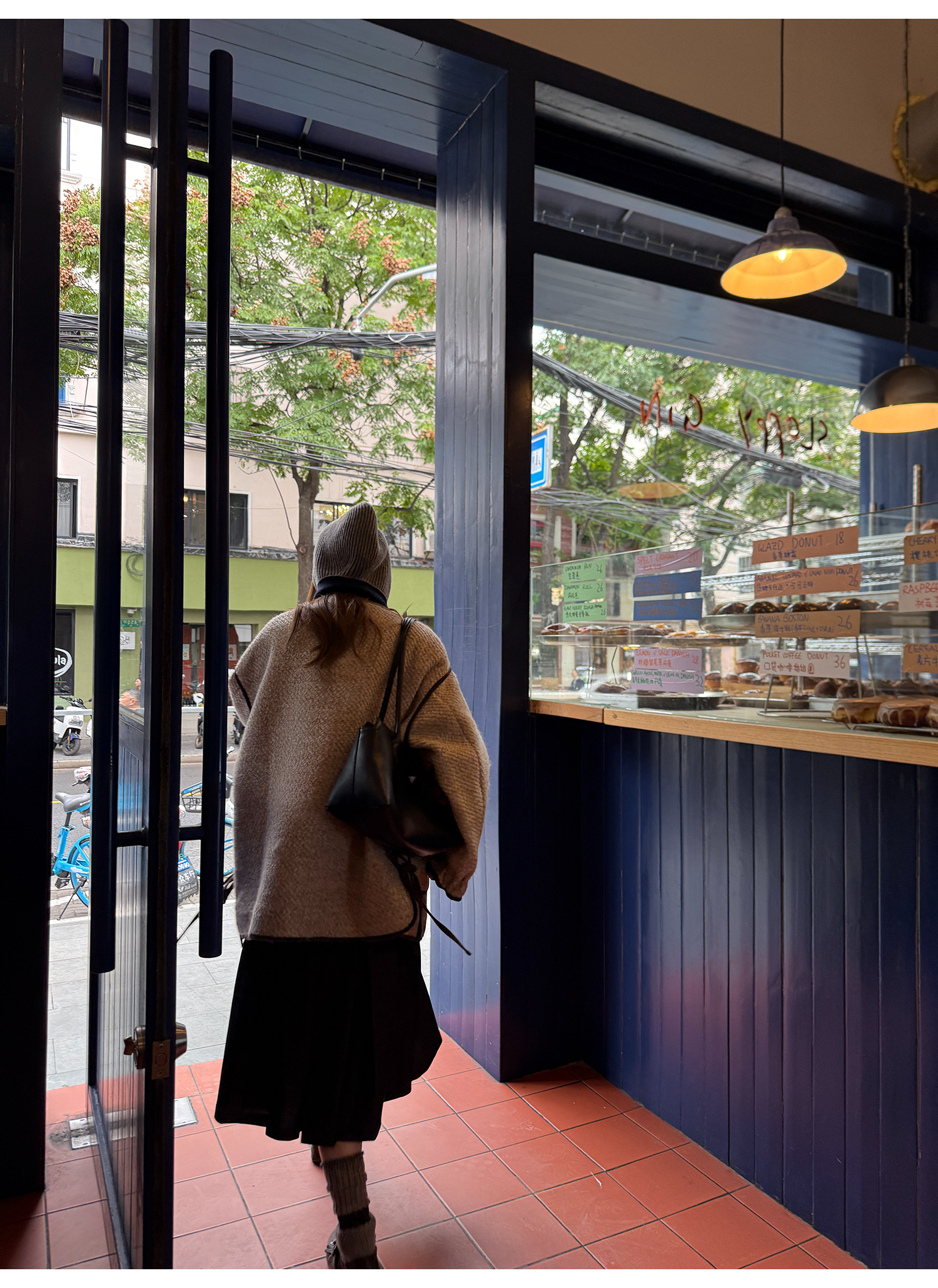 LelyMooch 配色パイピング ループウールジャケット　LEM278