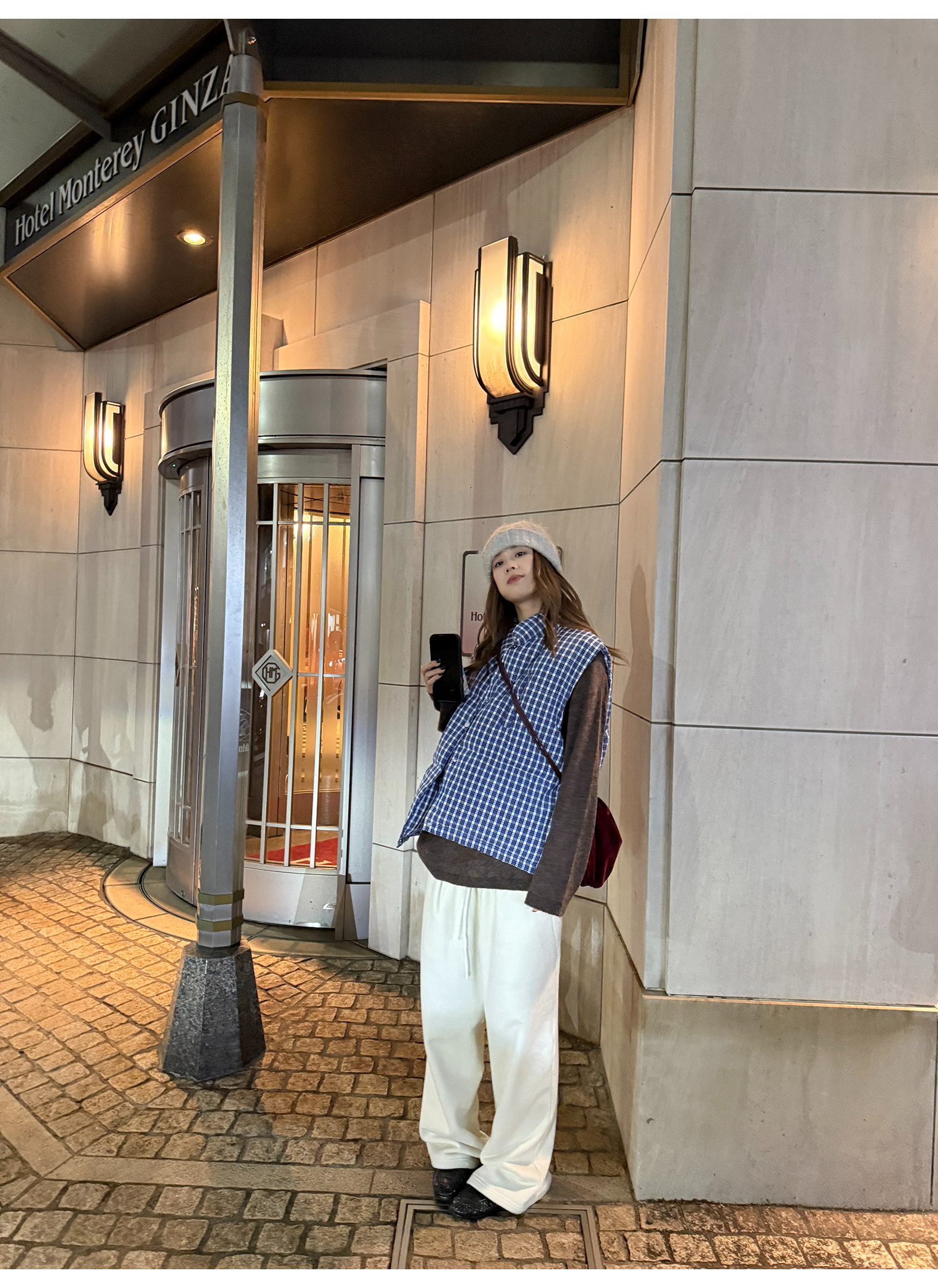 LelyMooch 裏起毛 タックイージーパンツ  LEM286