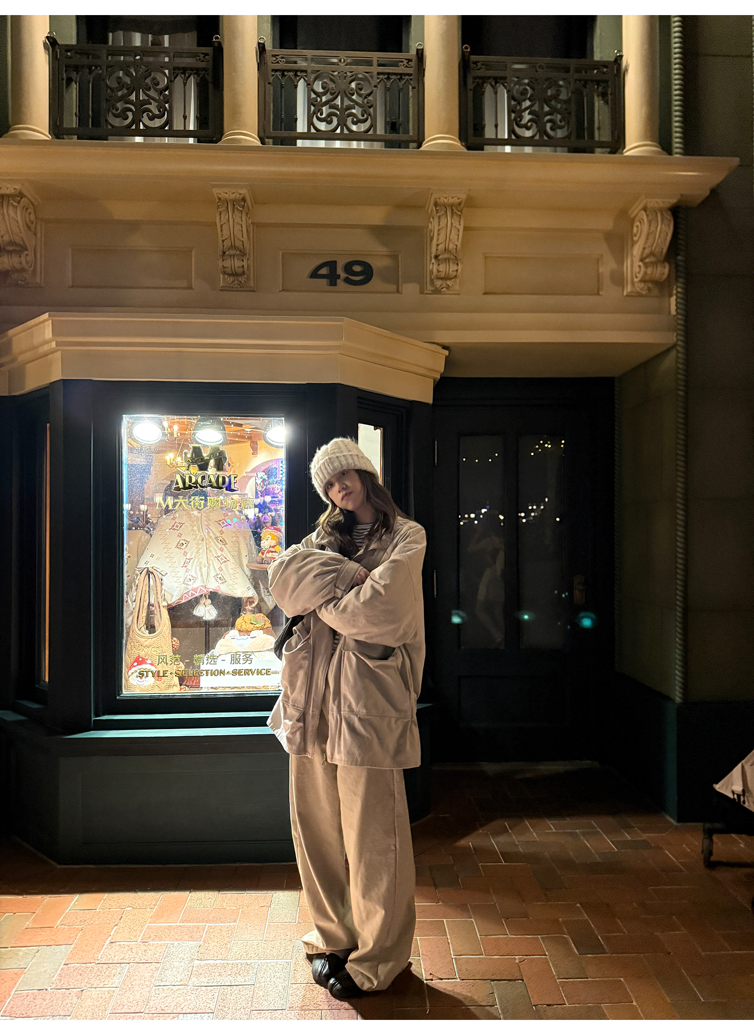 LelyMooch ペイズリー柄 キルティング立ち襟コート   LEM233