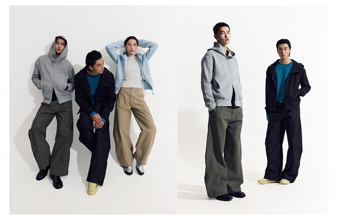 斜めジップ ダンボール素材 パーカー  LOM048