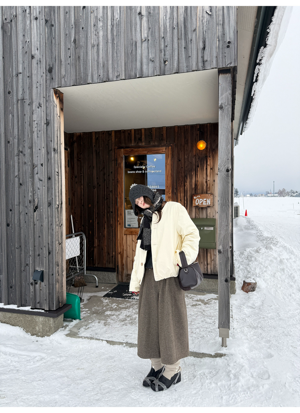 LelyMooch マフラー付き 中綿ブルゾン  LEM306