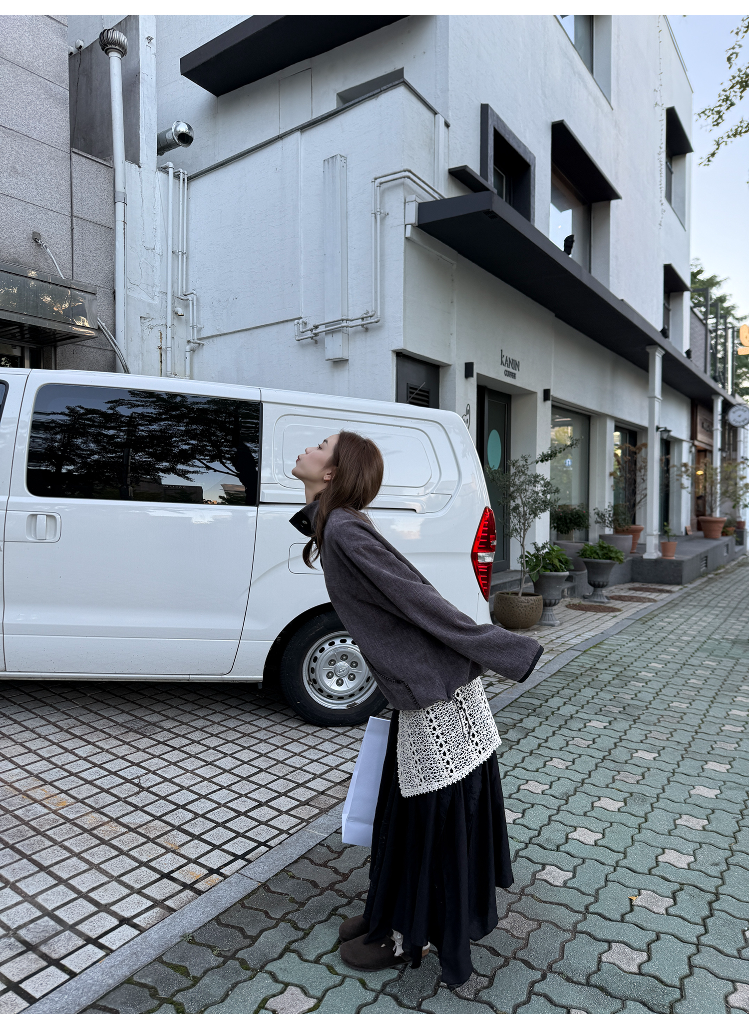 LelyMooch ステッチ入り立ち襟スウェット  LEM253