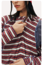 Striped Half-Zip Long Sleeve LOM104