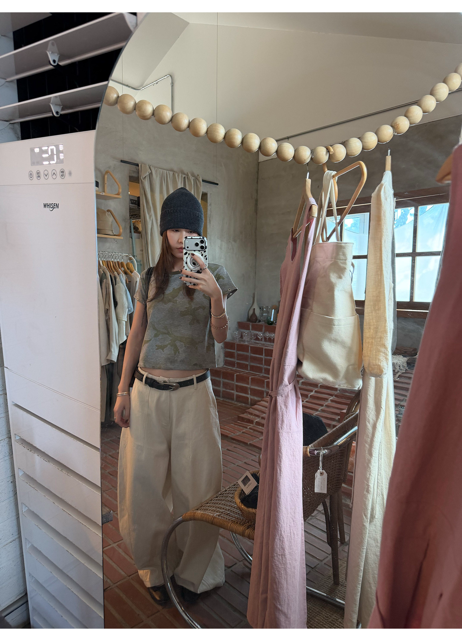 LelyMooch ウォッシュ迷彩 コンパクトTシャツ　LEM393