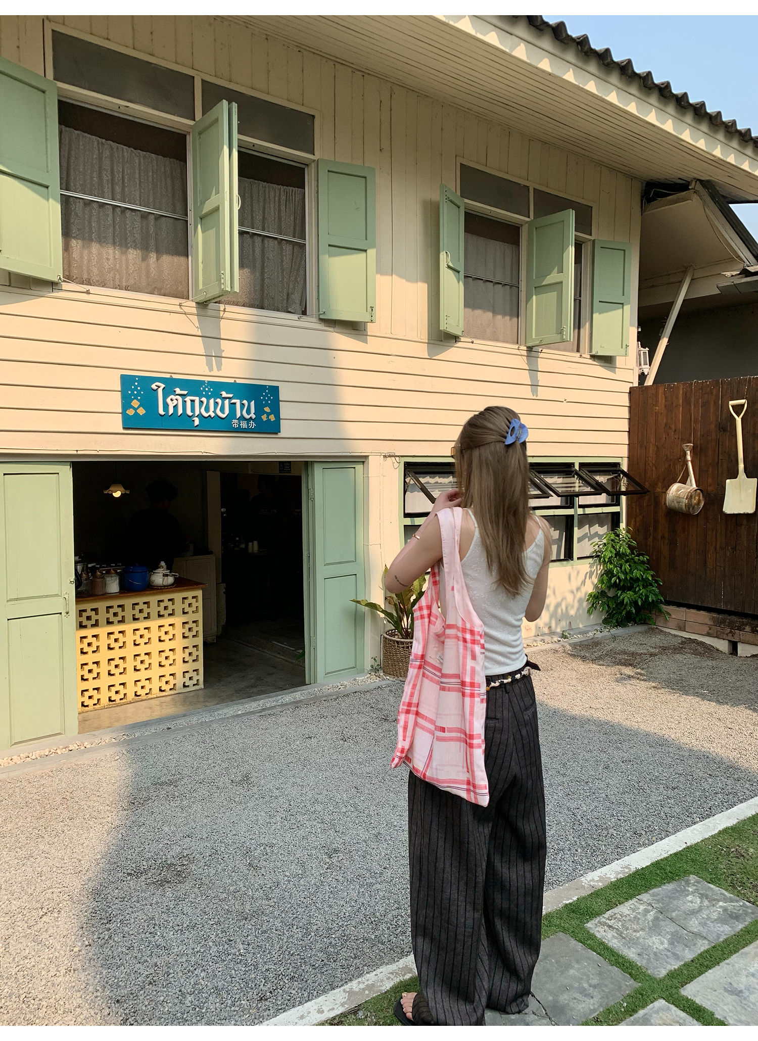 LelyMooch old money style｜ストライプスラックス  LEM140