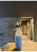 LelyMooch 爽やかブルーのバルーンカーブパンツ  LEM363