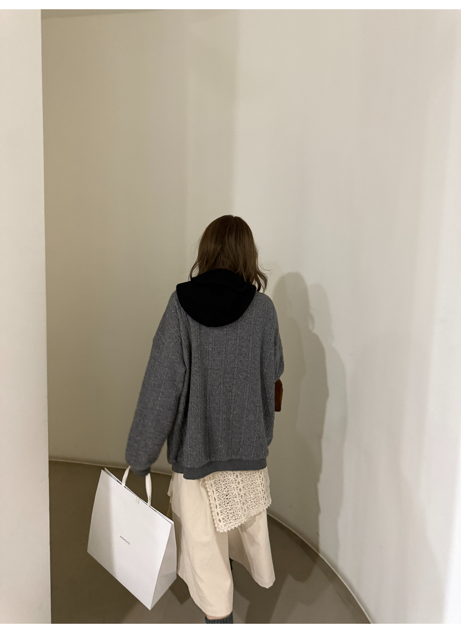 LelyMooch ヴィンテージ絞り編みニットジャケット　LEM263