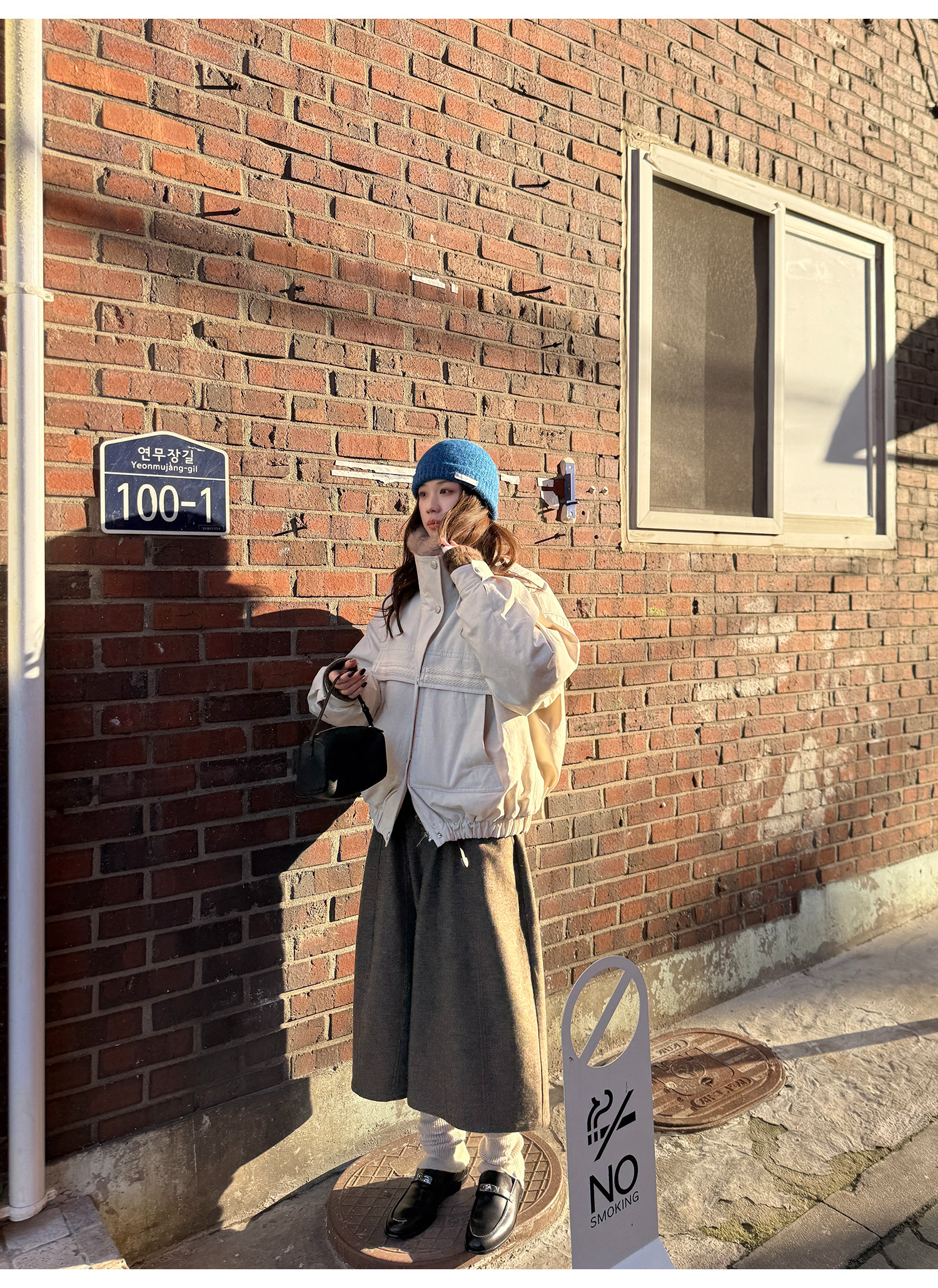 LelyMooch ブラウン系 ウール混 バルーンパンツ  LEM311