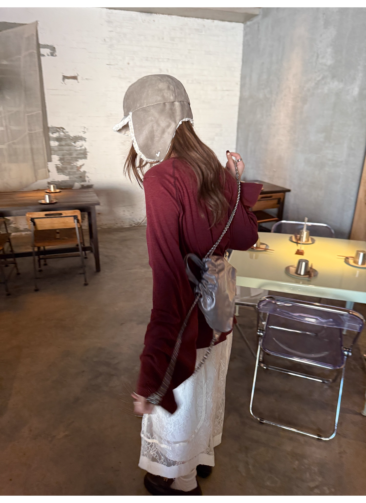 LelyMooch 刺繍ハートのベロアロンT　LEM241