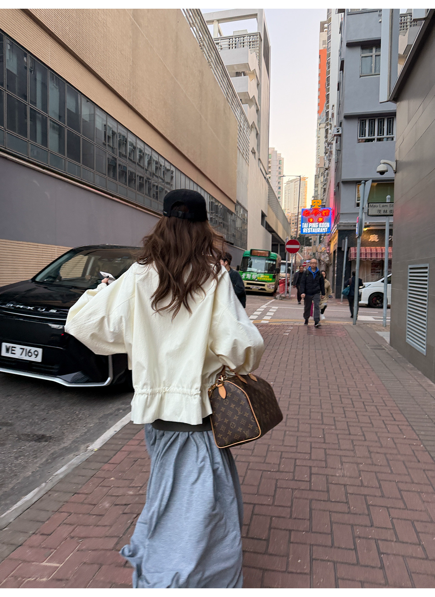 LelyMooch 立ち襟 ドロスト ミドル丈コート  LEM317