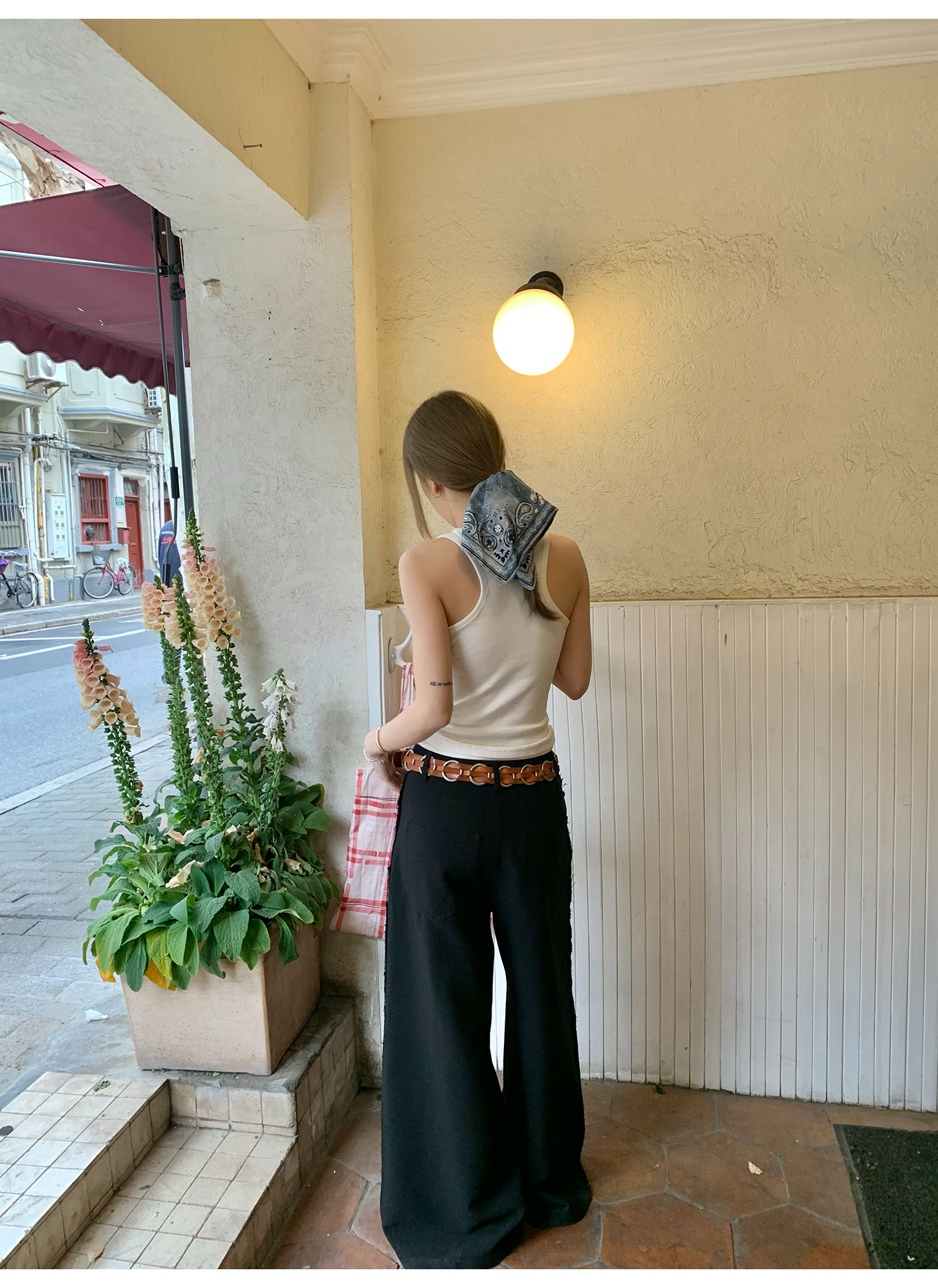 LelyMooch  シルエット抜群　ワイドスラックス  LEM121