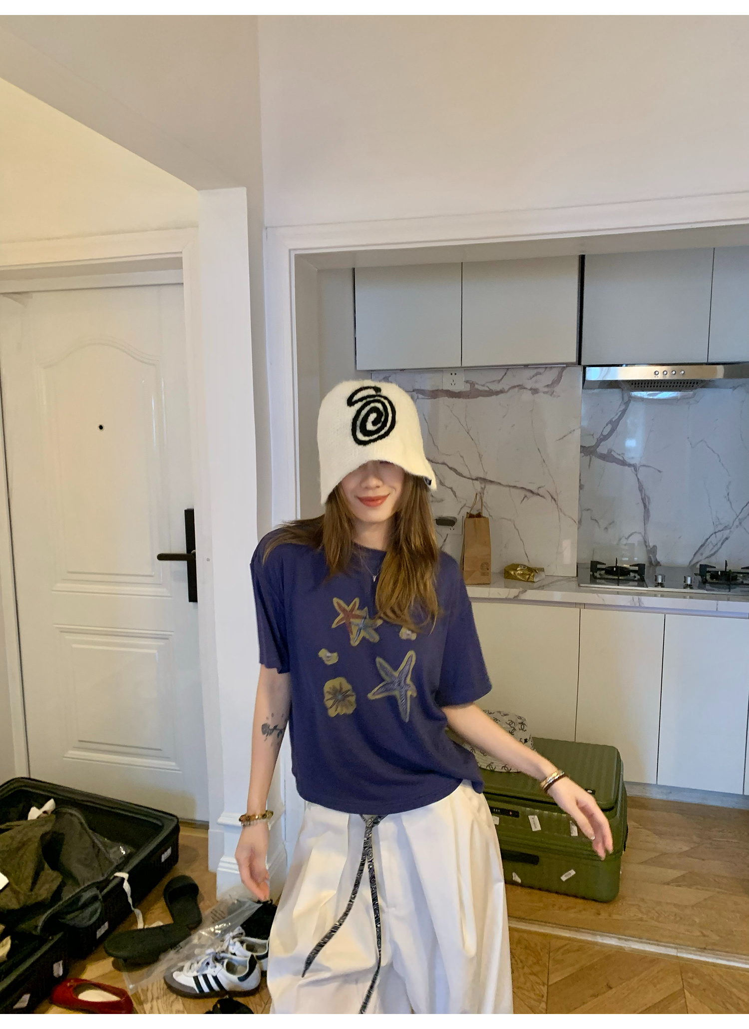 LelyMooch 夏映えカラーで気分アップ｜冷感素材Tシャツ  LEM171