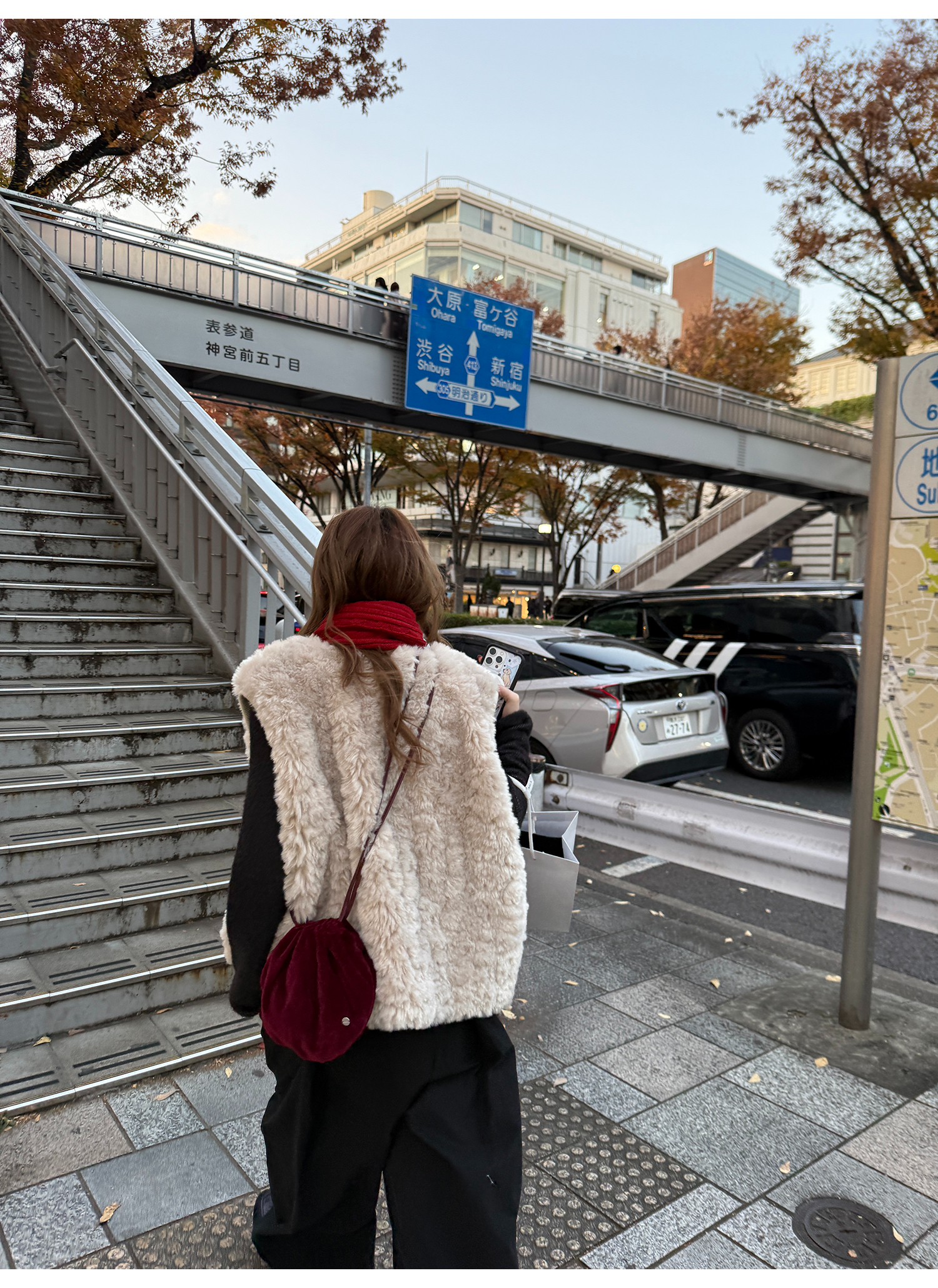 LelyMooch エコファー×ボア リバーシブルショートジレ  LEM279