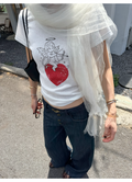 LelyMooch キューピッドプリントTシャツ  LEM397