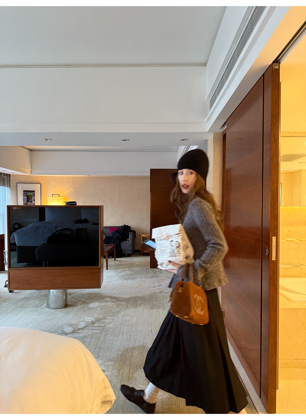 LelyMooch ケーブル調 × 配色リボン ニットトップス LEM276