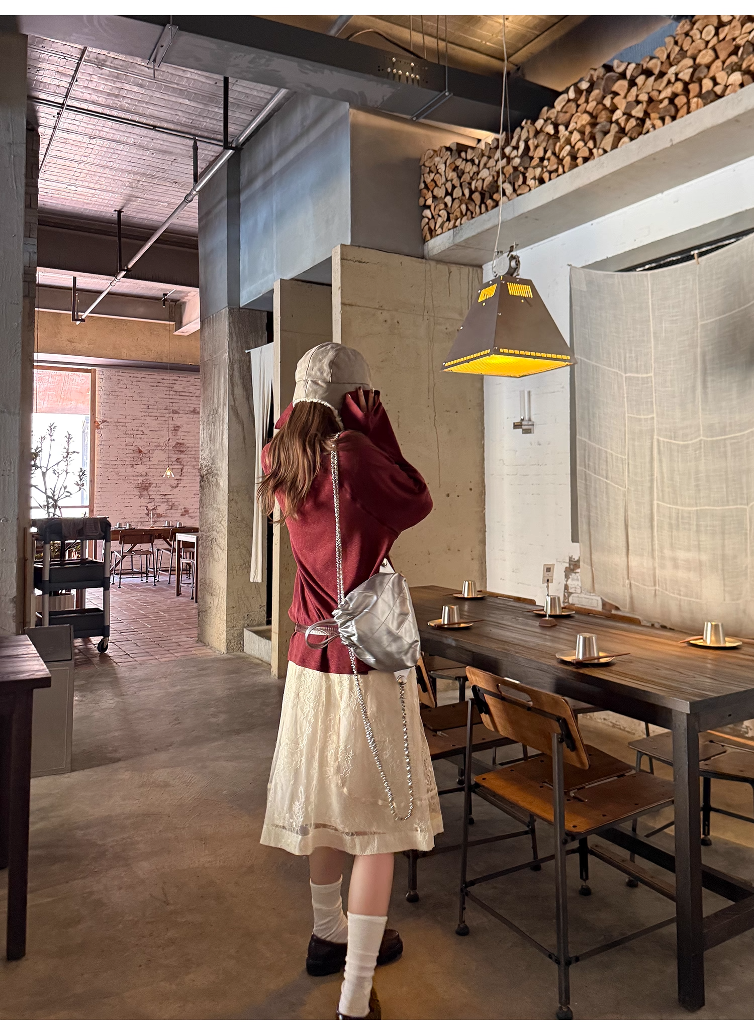 LelyMooch 刺繍ハートのベロアロンT　LEM241