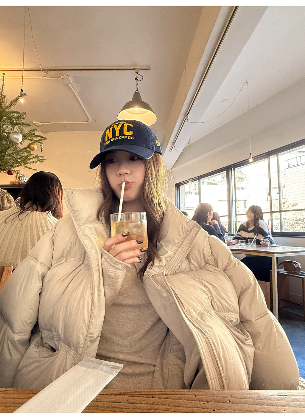 LelyMooch リブ調 ウール風 ヘンリーネックトップス  LEM290