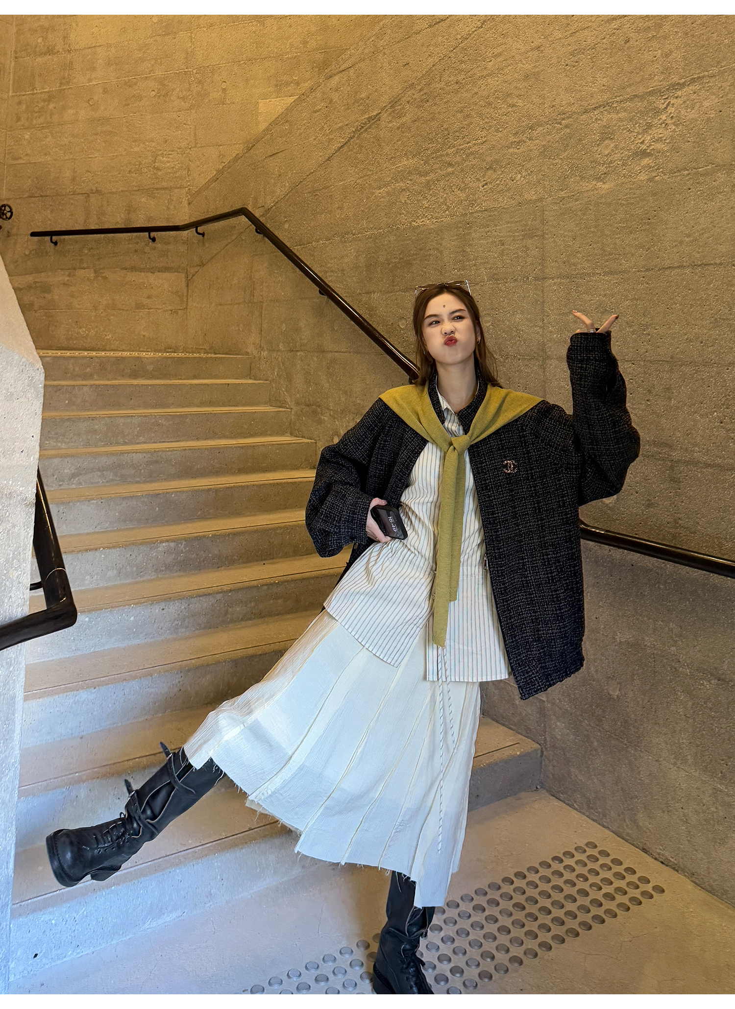 LelyMooch High Waist Uneven Skirt LEM090