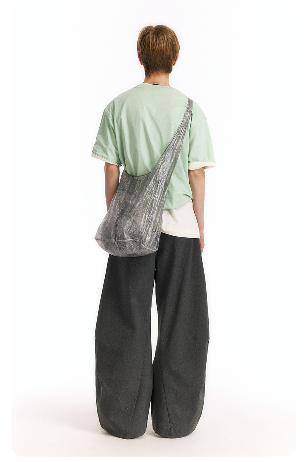 ヘンリーネック 半袖Tシャツ隠しポケット付き  LOM065