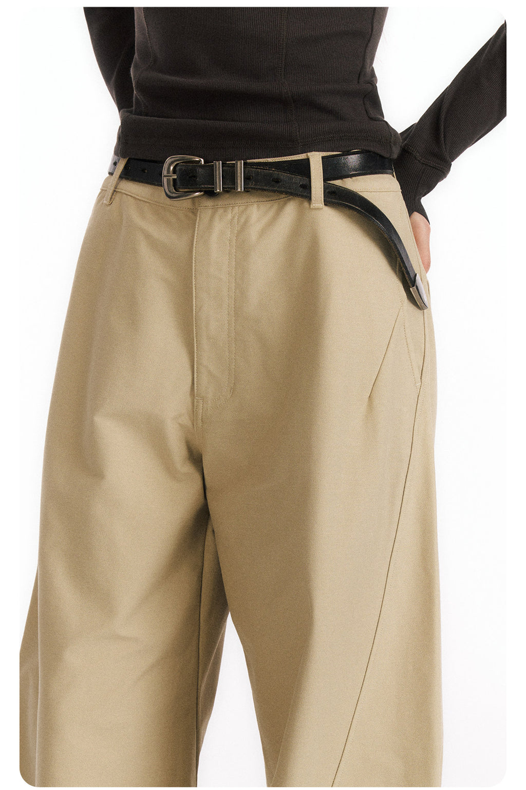 LOM030 Stesso modello Pantaloni ampi a curva 3D resistenti alle rughe e rinfrescanti al tatto LOM060