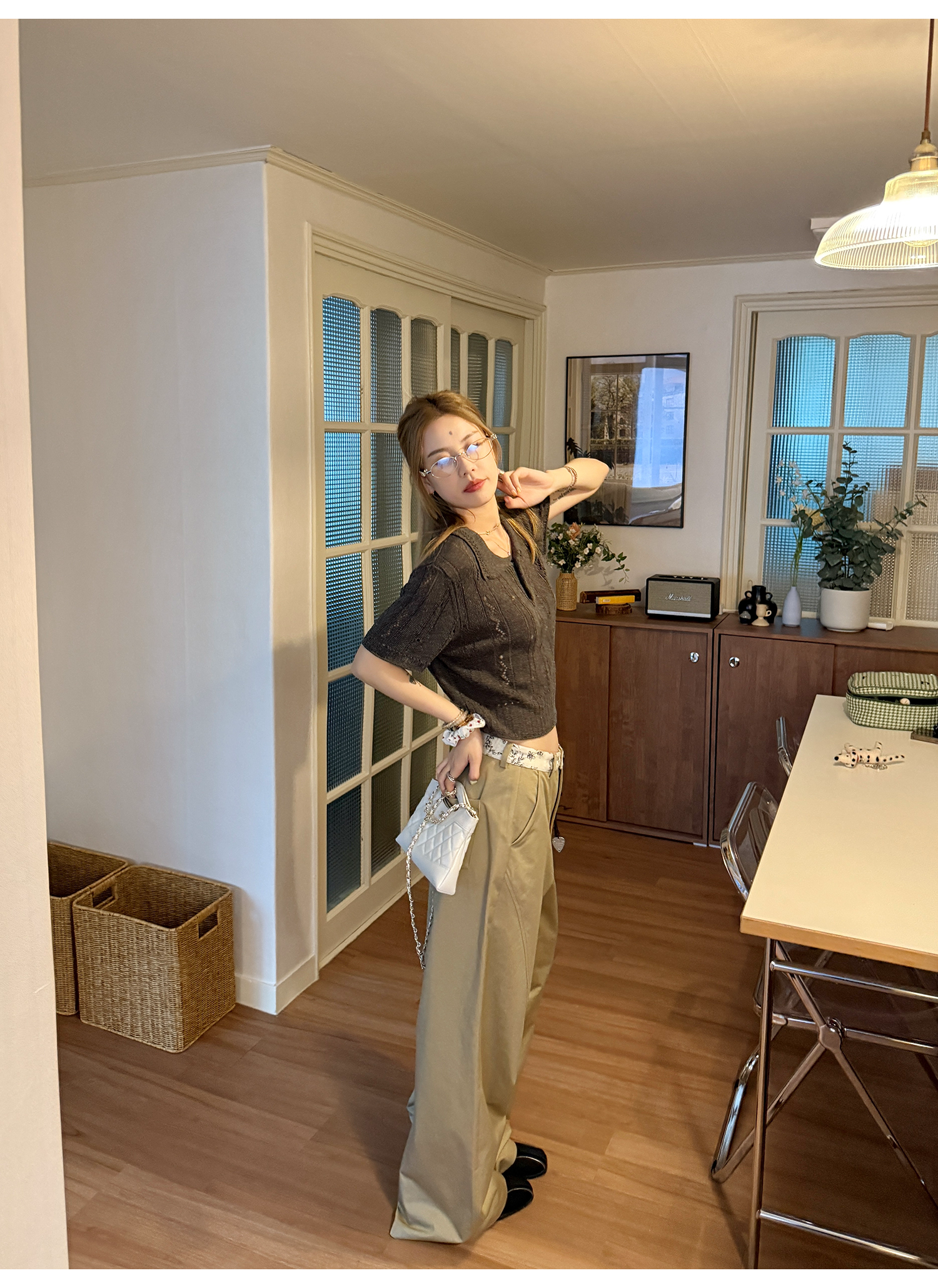 LelyMooch 黄金比カットチノパン  LEM174