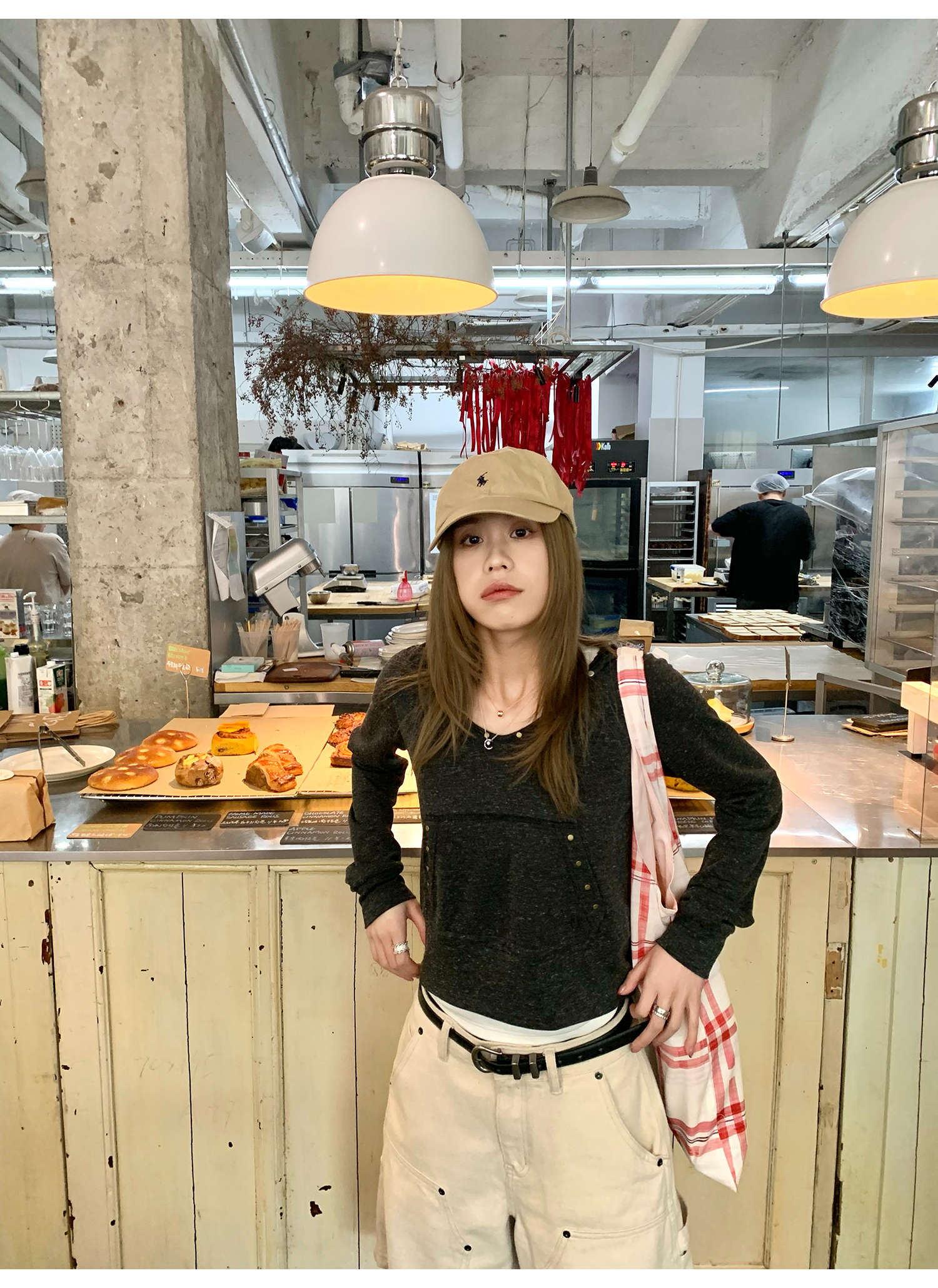 LelyMooch  レトロ調 ショートパーカー フード付き  LEM123