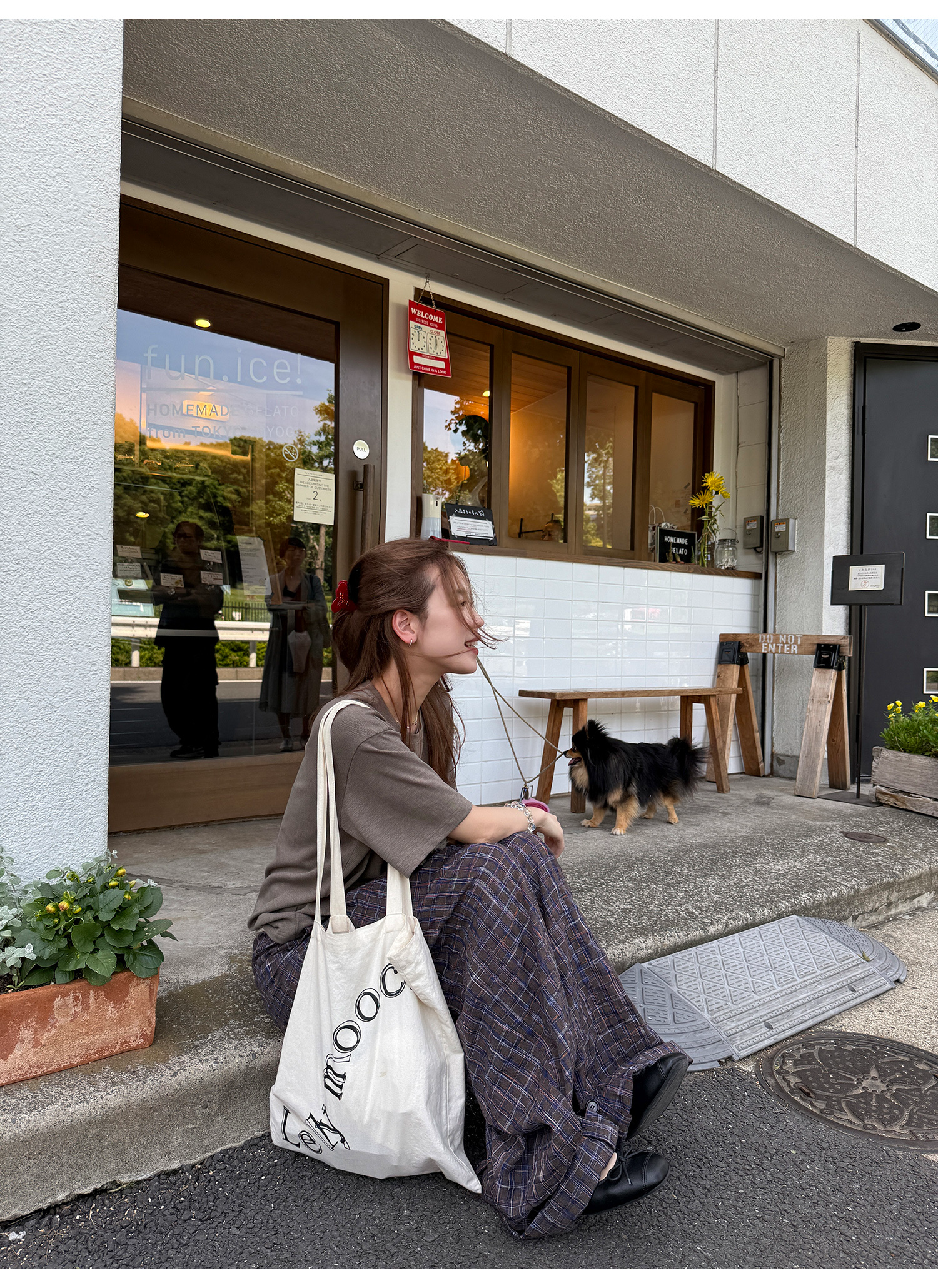 LelyMooch 1年中使える！ヴィンテージ風ワイドパンツ  LEM186