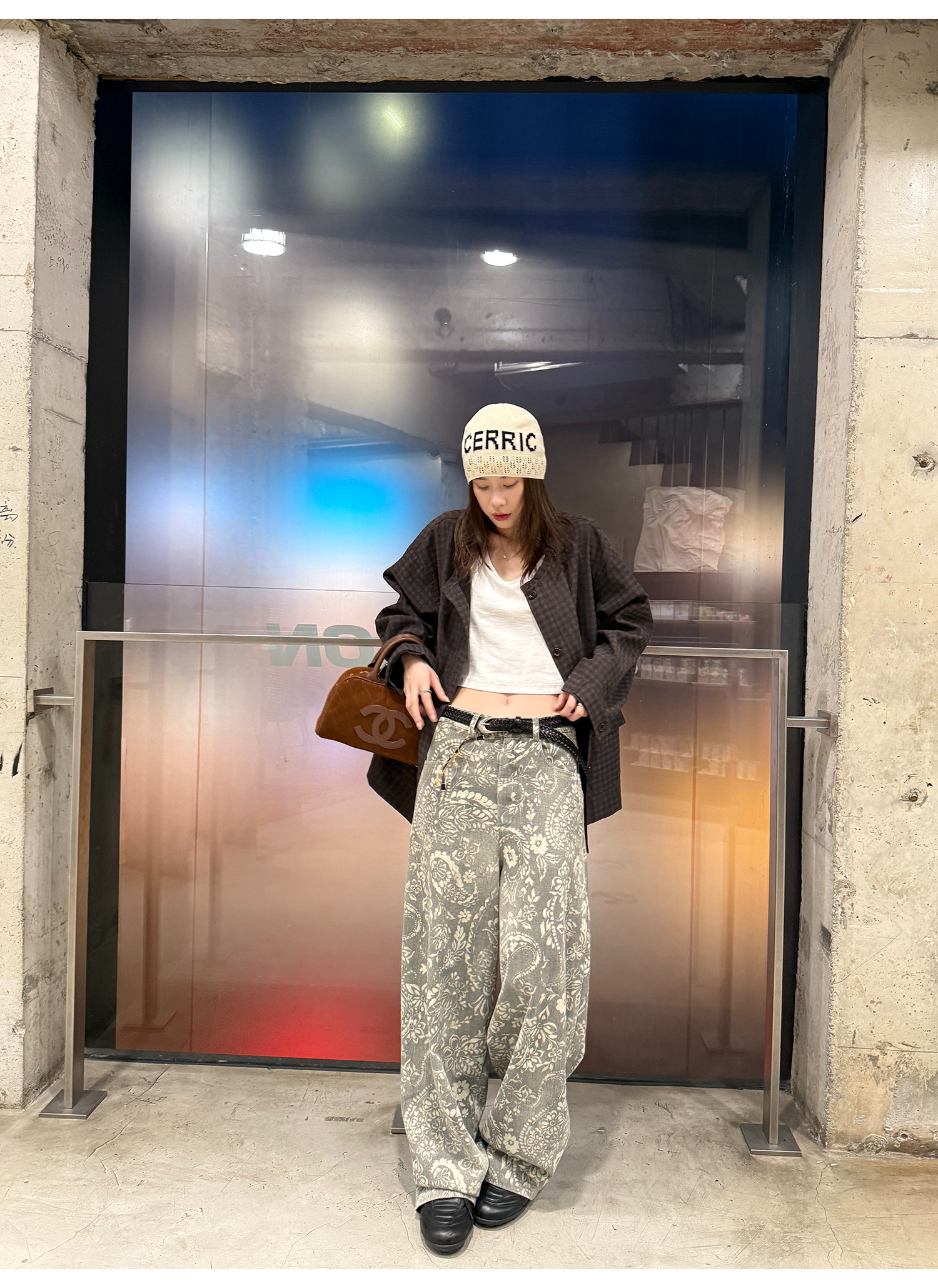 LelyMooch ペイズリー柄 ワイドパンツ  LEM221