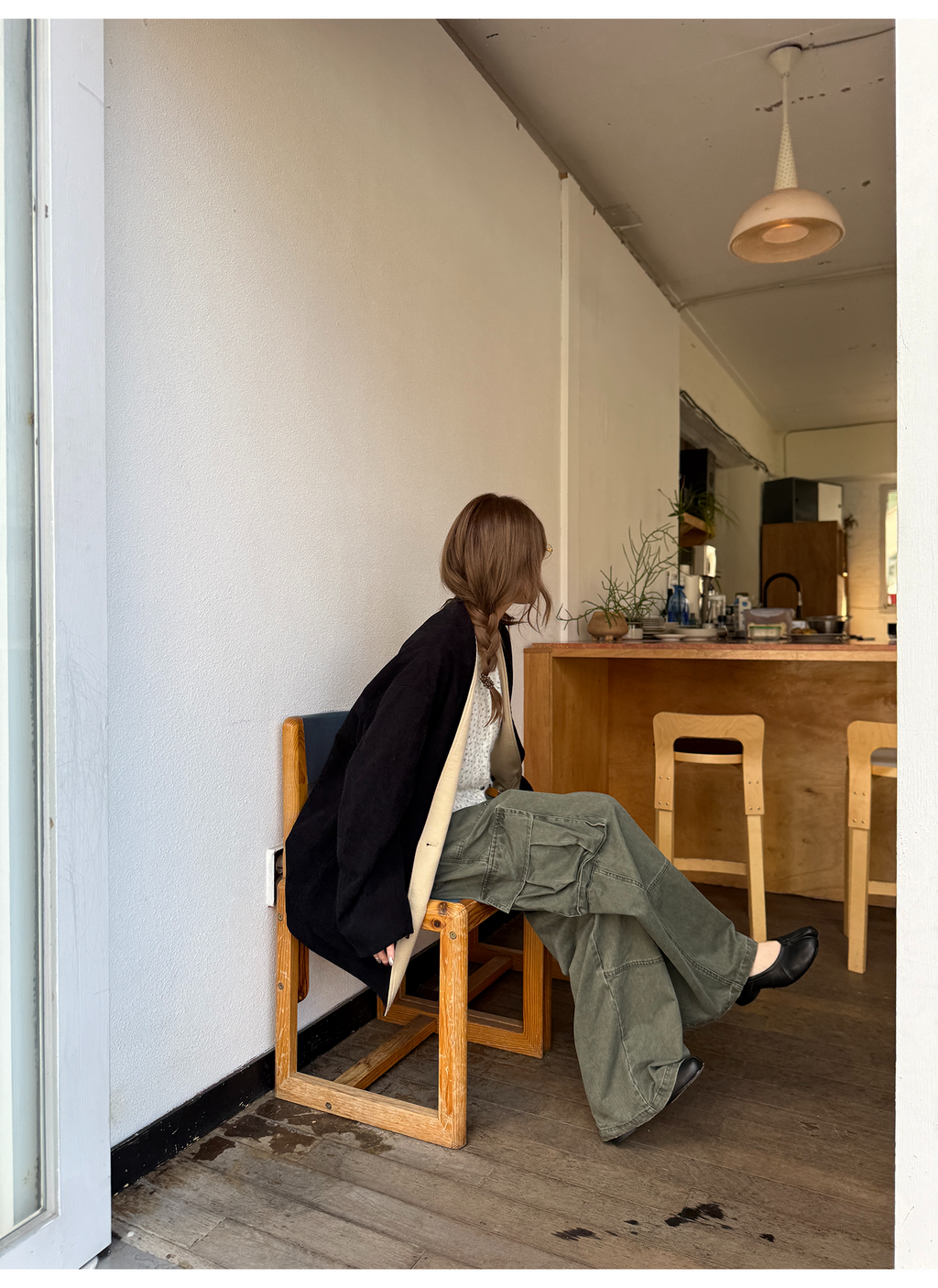 LelyMooch フェード加工ワークパンツ　LEM261