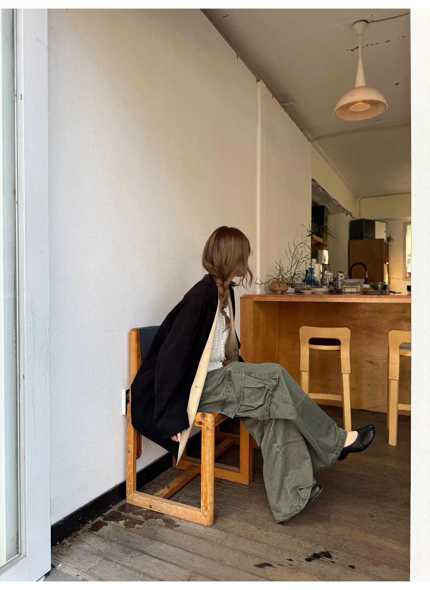 LelyMooch フェード加工ワークパンツ　LEM261