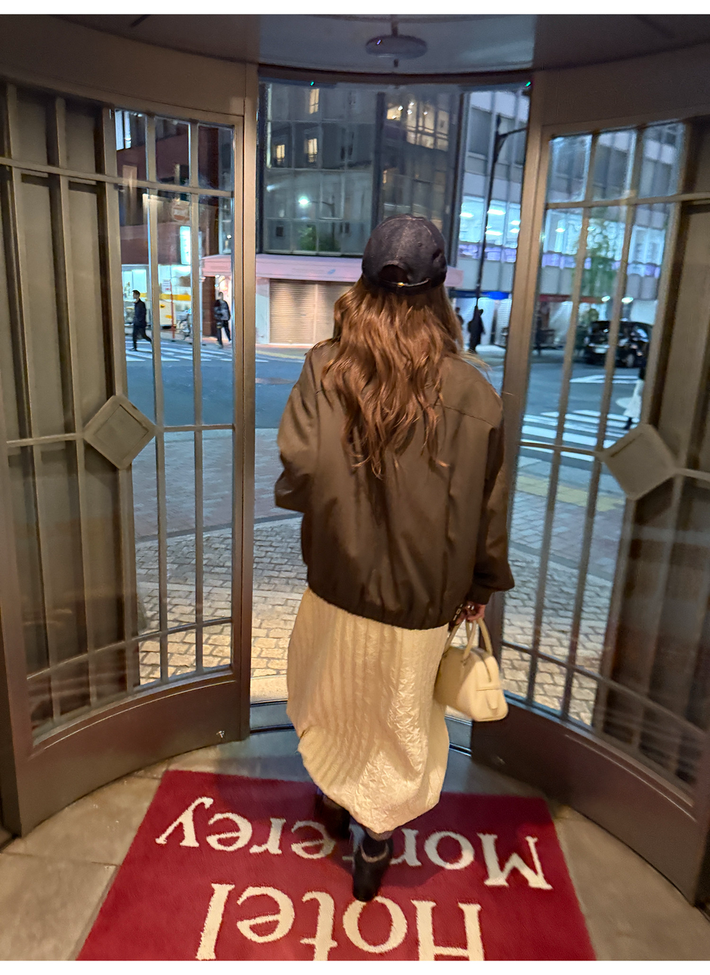 LelyMooch ドロスト ロングスカート シワ感素材 前後差  LEM288