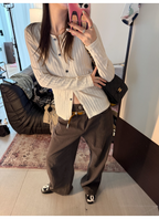 LelyMooch Dark Gray Stripe Pants LEM244