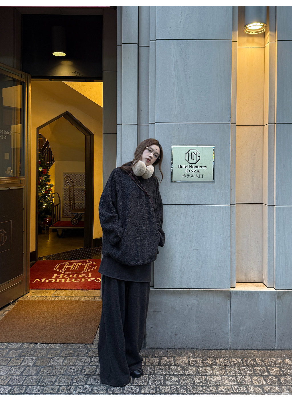 LelyMooch レイヤード風 ワイドパンツ  LEM283