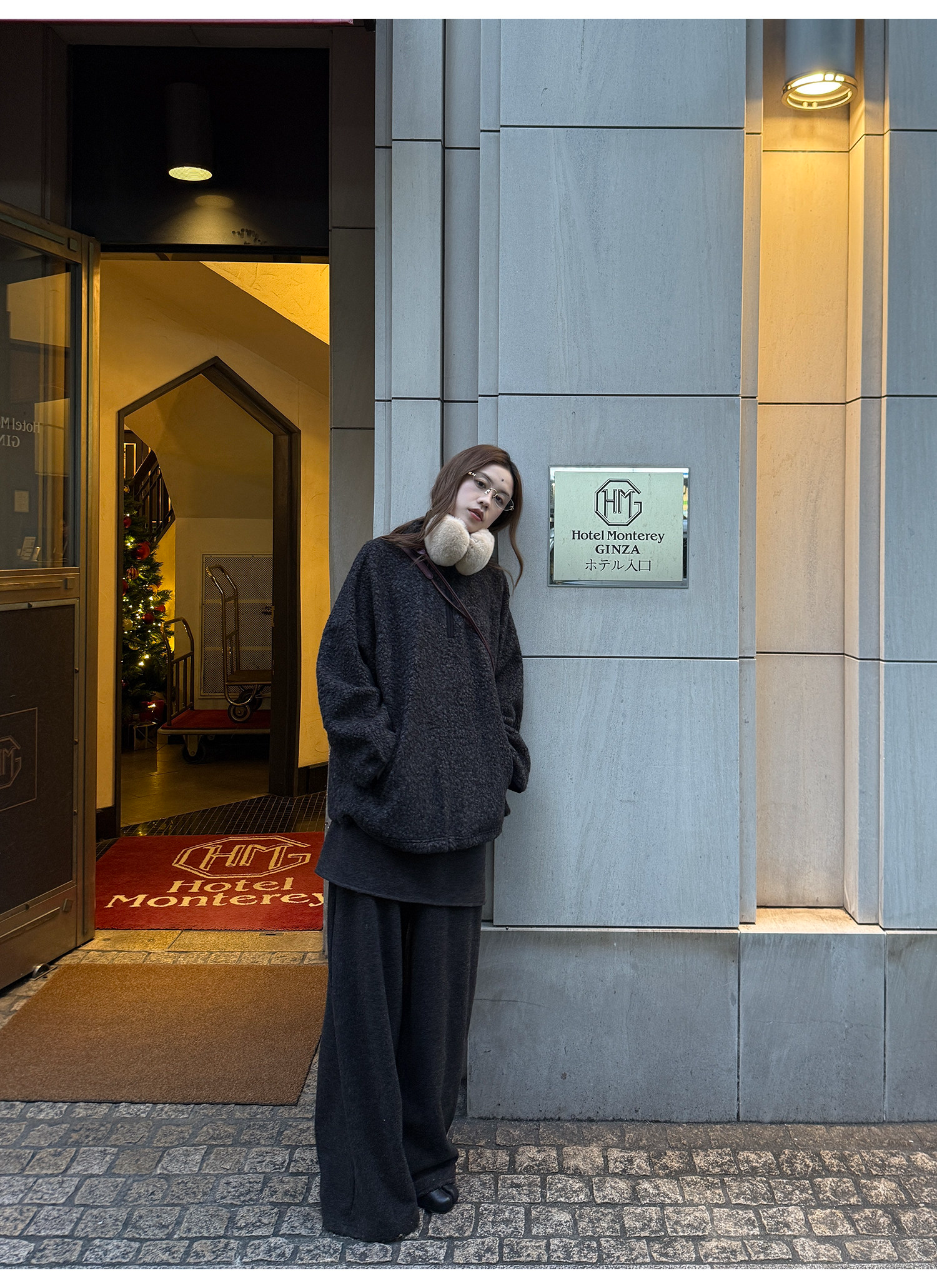 LelyMooch レイヤード風 ワイドパンツ  LEM283