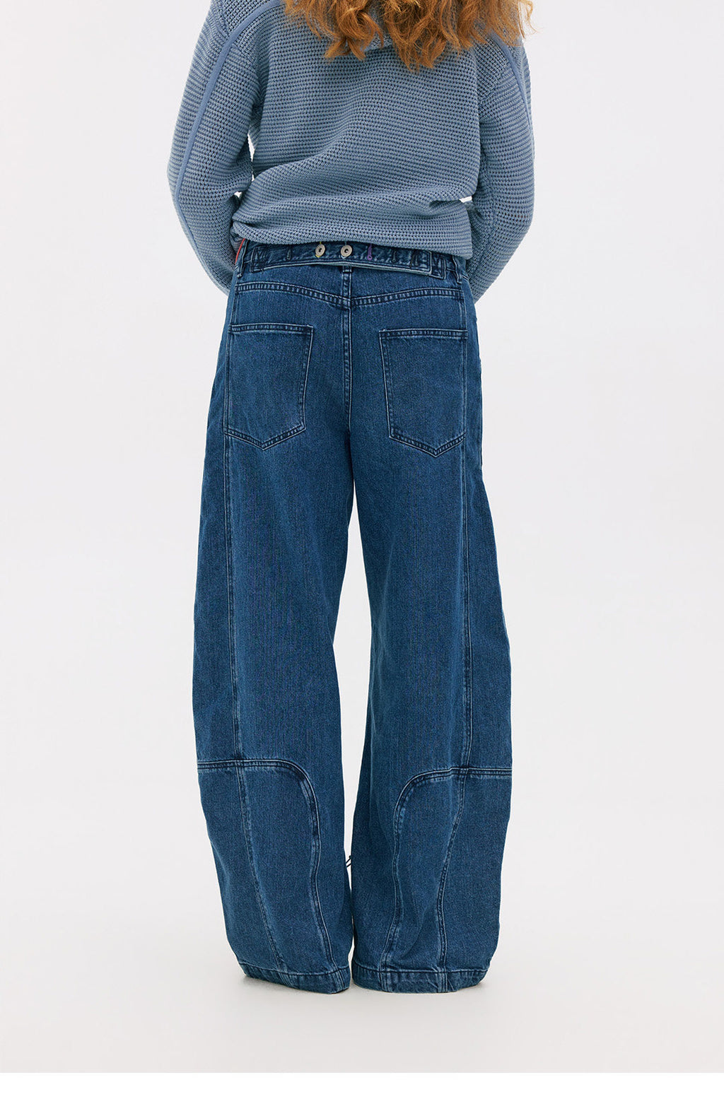 Hem-Adjust Wide Straight Denim LOM102
