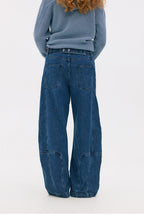 Hem-Adjust Wide Straight Denim LOM102