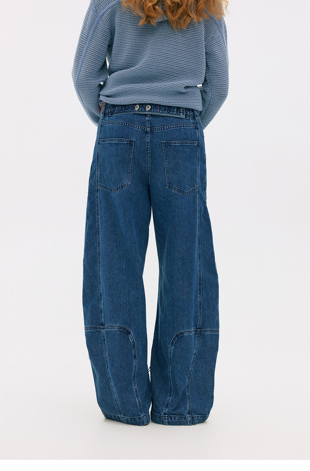 Hem-Adjust Wide Straight Denim LOM102