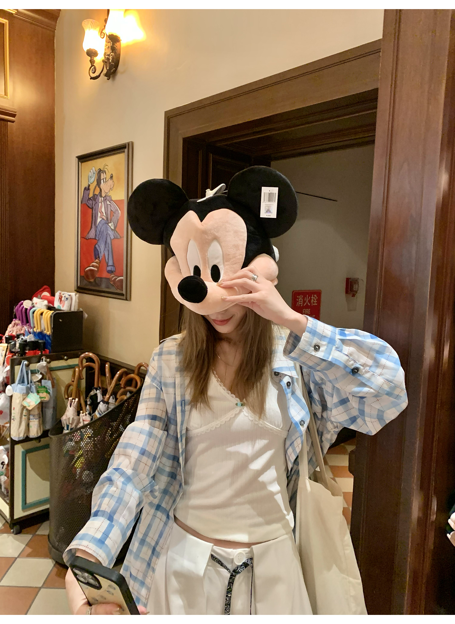 LelyMooch  爽やかチェック リラックス長袖UVシャツ  LEM155