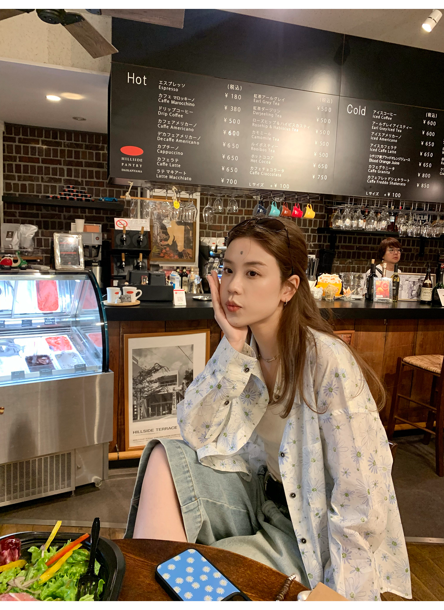 LelyMooch夏の透け感シャツ｜小花柄・UV対策  LEM187